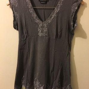 BCBG Max Azria embroidered sleeveless top